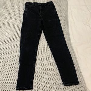 American eagle black distressed skinny jeans